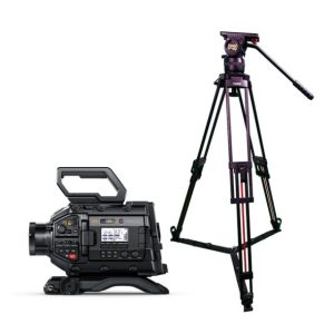 Blackmagic URSA Broadcast G2 + Teris Fluid Head with 100mm Flat Base 2-Stage Carbon Fiber Tripod (44lb)