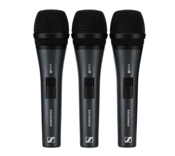 Sennheiser 3-Pack e835-S Cardioid Dynamic Vocal Microphone